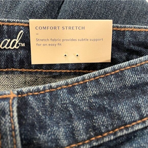 UNIVERSAL Thread Mid Rise Boyfriend Released Hem Frayed Distressed Jeans New wit - Picture 11 of 16